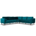 Symmetrical Corner Velvet Sectional Sofa
