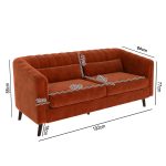 Velvet 3 Seater Sofa Fatima Furniture