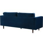 Velvet fabric contemporary tufted sofa