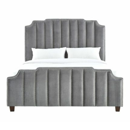 Vertical Tufting Upholstered Bed