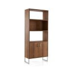 Walnut Storage Bookcase
