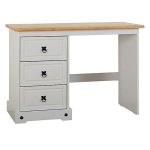 White 3 Drawers Corona Dressing Table