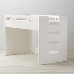 White Glaze Twin Loft Bed with Right Ladder 4