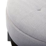 Wide Tufted Round Storage Ottoman
