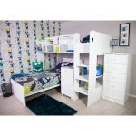 Zard Single L-Shape Bunk Bed with Shelf