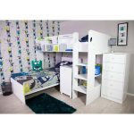 Zard Single L-Shape Bunk Bed with Shelf
