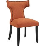 Curve Back Fabric Dining Chair