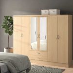 6 Door Manufactured Wood Wardrobe Cabinet