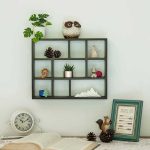 9-Compartment Wood Floating Shelves
