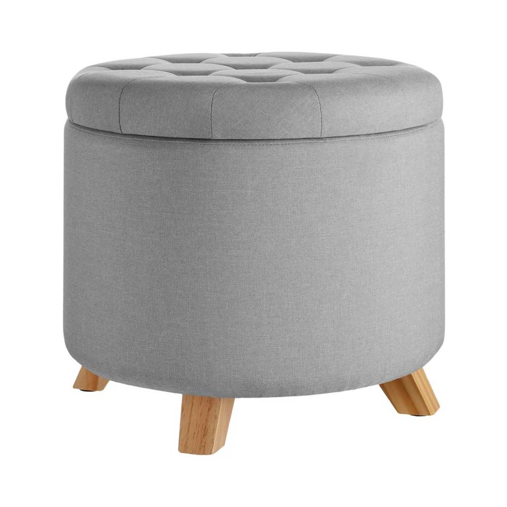 Button-Tufted-Round-Storage-Ottoman-1 Button Tufted Round Storage Ottoman