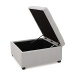Button Tufted Square Ottoman with Storage