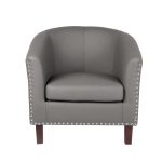 Faux Leather Upholstered Accent Chair