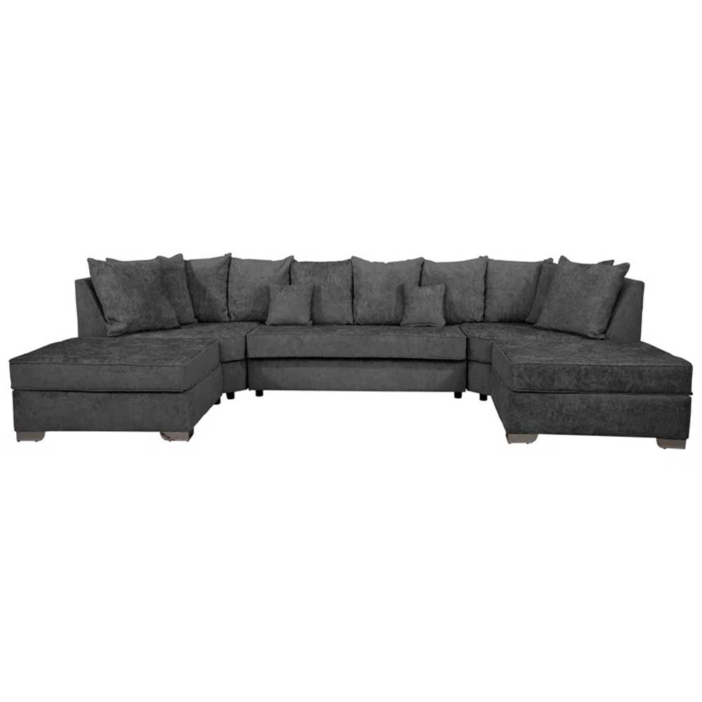 Hervie-Sectional-sofa-with-2-Ottomans-1 Hervie Sectional sofa with 2 Ottomans