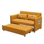 Small Loveseat Sofa Bed with Pull-Out Feature for Living Room