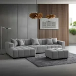 Corner Sofa with Ottoman