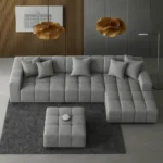 Corner Sofa with Ottoman